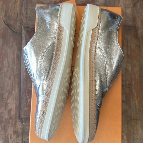 TOD’S Gomma Rafia TV Francesina Pelle Sneaker - Picture 5 of 16